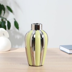Ваза керамика настольная Далки d4,5см h18х10 см, зелёный No Brand