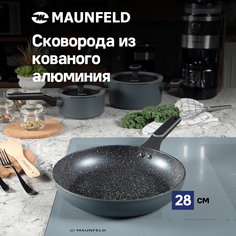 Сковорода MAUNFELD FRIDA MFP28FA02DG из кованого алюминия 28 см