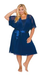 Халат женский Akcent 502 BIG синий 6X