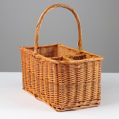 Корзина, 34 х 20 х 17/34 см, лоза No Brand