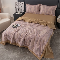 Комплект постельного белья Ситрейд Сатин с Одеялом 100% хлопок OB126 нав. 50-70 2 шт Евро