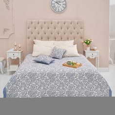 Этель Покрывало хлопковое Этель «Узоры» 180х240 см, цвет серый, 100% хлопок, 300гр/м2