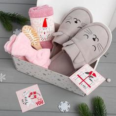 Этель Подарочный набор новогодний Merry catmas полотенце и акс