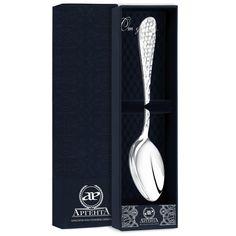 Ложка столовая Аргента Капелька кованая Серебро 925 1592ЛЖ01801