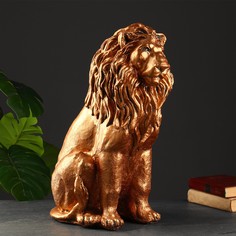 Фигура "Лев сидящий" бронза, 40х25х56см Хорошие сувениры