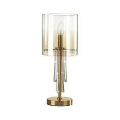 Настольная лампа Odeon Light EXCLUSIVE Nicole 4886/1T E14 40W цвет бронзовый/янтарный/п