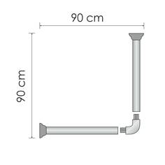 Карниз для ванной WasserKRAFT Dinkel SC-469090