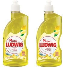 Средство для мытья посуды ROMAX,Mister Ludwig, Лимон, 500г, 2шт