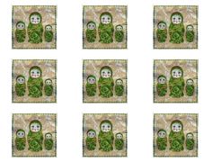 Салфетки бумажные Bulgaree Green Матрешки 33х33 см 3 слоя 20 шт 9 уп