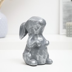 Фигура "Зайка полигональный" серая, 10х16см Хорошие сувениры