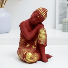 Фигура "Будда задумчивый" терракотовая, 19см Хорошие сувениры