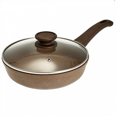 Сковорода с антипригарным покрытием и стеклянной крышкой серия Алтай 26 см Гардарика