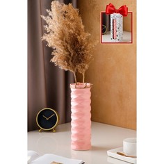 Ваза керамическая "Инфинити", настольная, в подарочной коробке, розовая, 29 см Керамика ручной работы