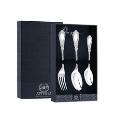 Набор десертный Аргента Фамильный 1586НБ02801 Серебро 925пр