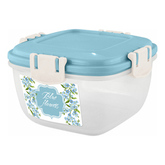 Контейнер для продуктов Sugar & Spice Blue flowers Barberry герметичный квадратный 1 л Sugar&Spice