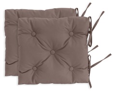 Комплект подушки на стул Kauffort "Оксфорд" 2 шт коричневый, 40х40 см