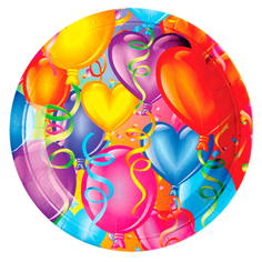 Тарелки одноразовые Пати Бум Праздничное настроение бумажные 23см 2 уп. по 6 шт. Патибум