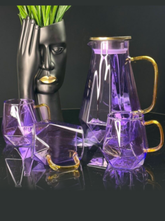Графин со стаканами Lenardi стекло 7 предметов 160-260