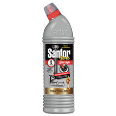 Средство для прочистки труб Sanfor, гель, 1000мл х 3 шт