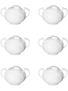 Набор сахарниц с крышками Lefard Tint фарфор 6шт 600мл 48-976