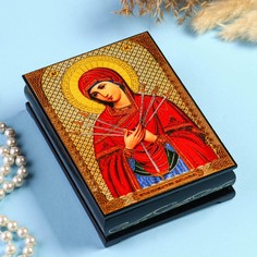 Шкатулка «Божья Матерь Умягчение злых сердец» 10x14 см, лаковая миниатюра No Brand