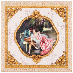 Панно декоративное настенное багет дерево/керамика 46х46 см ARTE CA.SA. 635-631