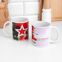 Кружка "23 февраля. Мишень справа", с нанесением No Brand