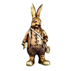 Фигура "Кролик джентельмен с книжкой" бронза, 21,5х10,5см Хорошие сувениры