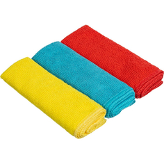 Салфетки хозяйственные из микрофибры универсальные 180gsm, 30х30см, 3шт No Brand