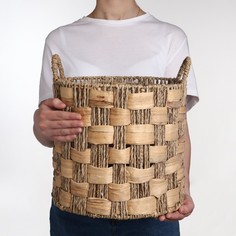 Корзина плетеная, 30х27/33 см, камыш No Brand