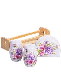 Набор для специй на подставке Loraine Камелия 4 предмета дерево 4 предмета 26385