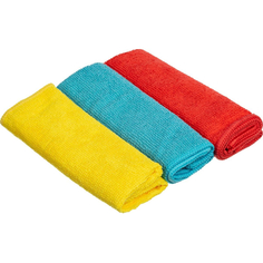Салфетки хозяйственные из микрофибры универс 220г/м2 30х30см 3шт/уп No Brand