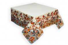 Скатерть гобеленовая квадратная «Ветка рябины» 140х140 Студия Текстильного Дизайна