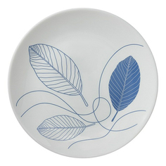 Тарелка десертная Кулинарк Сфера Скандинавия 19,5 см бело-синяя