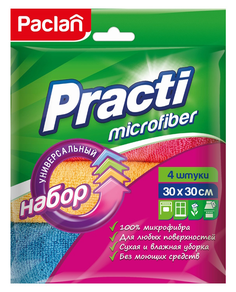 Салфетка микрофибра (упак:4шт) ассорти No Brand