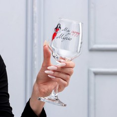 Бокал для вина "Мое сердце за Мерло" 350 мл No Brand