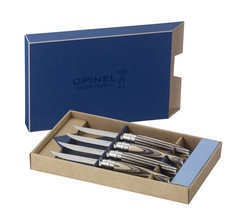 Набор столовых ножей Opinel VRI Birchwood из 4-х штук (нержавеющая сталь, длина клинка 10