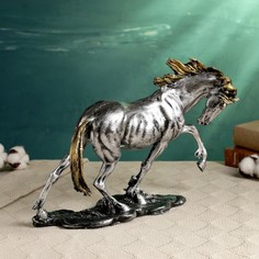 Фигура "Конь гарцующий" серебро, 35х27см Хорошие сувениры