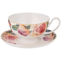 Чайная пара Lefard Винтаж чашка 350мл блюдце фарфор 415-2236_