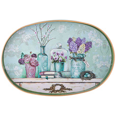 Поднос старинный Lefard Прованс 39,5х27 см