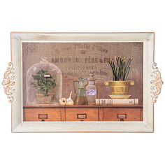 Поднос старинный Lefard Прованс 39х26 см