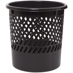 Корзина для бумаг 11л OfficeClean, круглая сетчатая, черная (299873), 20шт.