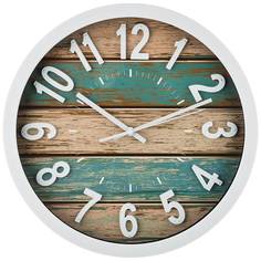 Часы настенные кварцевые Lefard Wood 35 см, циферблат 31 см