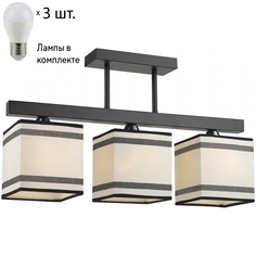 Потолочная люстра с лампочками Velante 283-027-03+Lamps E27 P45