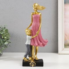 Статуэтка 9889745 Мама с сыном золото 9,5х7х28,5 см No Brand
