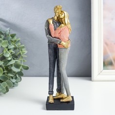 Статуэтка 9304521 Влюблённая парочка - нежность, в свитерах 6х5,7х21,5 см No Brand