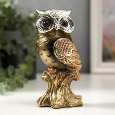 Фигурка 5121976 Мудрая сова Мадлен бронза с золотом 14,5х6х5,5 см No Brand