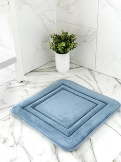 Коврик для туалета DeNASTIA Soft Collection 50x50см, мемори, синий M111286