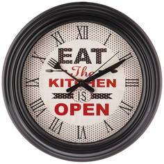 Часы настенные кварцевые Lefard Chef kitchen 31 см, циферблат 22.5 см, цвет черный