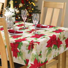 Отрез ткани Эскар для Скатерти "Christmas - М", 136х240 см